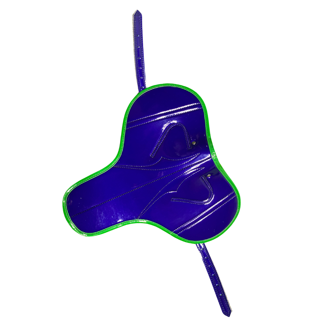 Lightweight Racing Saddle (Blue/Green Piping) 250 Gram